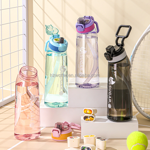 Nuevas Botellas de Agua con Diseño Innovador de 700ml y 1000ml, de Plástico Tritan de Grado Alimenticio, Libres de BPA, con Cápsulas de Sabor para Niños - Product Image 1