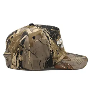 Custom Embroidery Logo Richardson 5 Panel Camo Baseball Cap Unstructured Dad Hat