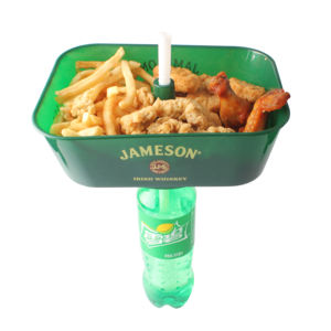 Bol à collation jetable en plastique carré, écologique, gobelets à emporter, logo personnalisé, capacité de 55 OZ, couleur personnalisée - Product Image 2