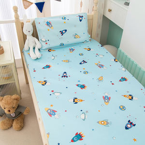 Drap-housse 100% coton personnalisé pour enfants drap-housse double en coton pour enfants vente en gros - Product Image 4