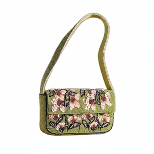 Bolso bordado con cuentas coloridas con correa larga - Product Image 1