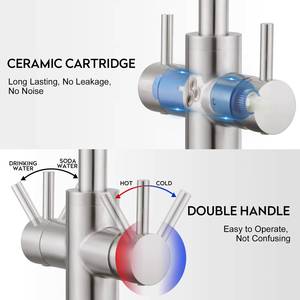 Grifo Mezclador Monomando Moderno de Acero Inoxidable 304 para Fregadero de Cocina, con Cartucho Cerámico, para Uso en Hoteles, Montaje en Encimera 5 - Product Image 4