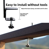 Support de suspension en fer forgé robuste thermolaqué vert pour balcon et cour, pour panier de fleurs et pot suspendu
