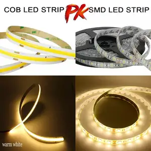 High Density LED Tape Ribbon Light DC12V 24V 480led 8ミリメートルIP20 9重量/容積White Warm White Dotless Flexible COB LED Strip