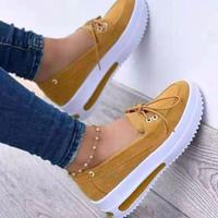 Chaussures pour femmes grandes tailles, printemps, couleur unie, mocassins à bout rond, chaussures tendance pour femmes, fabricant de chaussures pour femmes