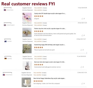 עוגת מראה אקרילית זהב טופר גודל גדול 'יום הולדת שמח' לחג המולד של אמא או עוגת סיום קישוט עוגה - Product Image 5