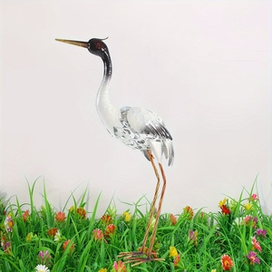 Belle Sculpture d'aigrette en fer d'extérieur Design moderne enduit de poudre <span class=keywords><strong>charme</strong></span> artistique Pots de fleurs jardinières pour pelouses et campings - Product Image 2