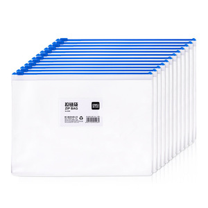 Deli Zip <b>Bag</b> A4 Transparent PVC <b>Document</b> Storage <b>Bag</b> Office Organizer Large Capacity Rectangle File <b>Bag</b> - Product Image 5