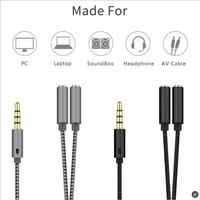 Adaptateur Répartiteur Audio 3,5 mm Jack Y 1 Mâle vers 2 Femelles M/F Connecteur Stéréo 3,5 mm pour Écouteurs Accessoires Vente Directe Usine