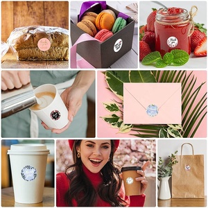 KY-202205752 tự nhiên Kraft 'cảm ơn bạn' dán 500 tùy chỉnh tên nhãn mỗi cuộn cho nước hoa mỹ phẩm Blush-Vinyl chất liệu - Product Image 6