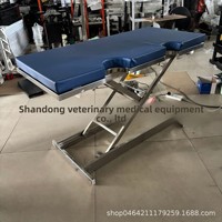 Table d'examen élévatrice à plateau plat en acier inoxydable, réglable en hauteur, pour usage chirurgical et échographique chez les chats/chiens/canins