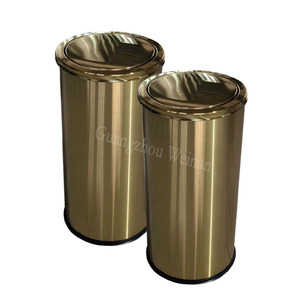 Thép Không Gỉ Trong Nhà Văn Phòng Tái Chế Thùng Rác Có Thể Thanh Lịch Kim Loại Nhà Container Với Mở Top Cấu Trúc Cho Phòng Tắm Thùng Rác Bin - Product Image 6