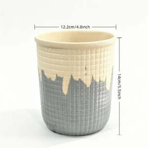 Pot de fleurs en céramique blanc et gris 2026, idéal pour la décoration intérieure et extérieure, <span class=keywords><strong>jardin</strong></span>, balcon, bureau - Product Image 5