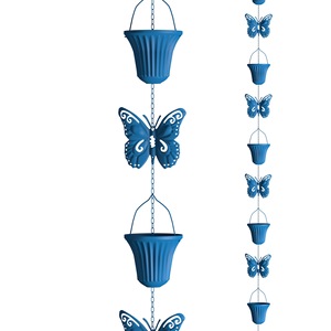 Chaîne de pluie décorative en fer et zinc de luxe Sunsbuild, fabrication artisanale raffinée, pour la maison, le patio, l'entrée, le jardin extérieur - Product Image 6