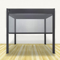 Pergola motorisée en aluminium à toit rétractable, résistante à la neige, à l'eau et au vent, certifiée CE, revêtement poudré, taille personnalisable