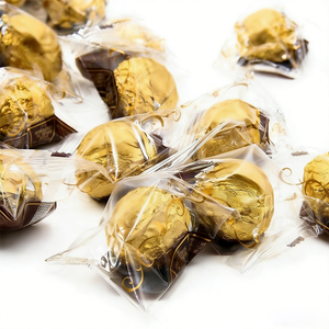 Prix d'usine en gros, bonbons au chocolat halal, friandises, boules de chocolat dorées, gaufrettes au chocolat croquant et solides <span class=keywords><strong>aux</strong></span> noisettes, cadeau de la Saint-Valentin - Product Image 4