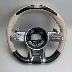 Volante Deportivo de Cuero para Mercedes G63 C43 GLS53 GT50 <span class=keywords><strong>A45AMG</strong></span> W222 W204 C63 W207 W172 G500 G55 G63 S500 S320 2026 809 C43 - Product Image 1