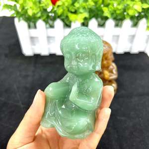 Prix d'usine, vente en gros de sculptures de <span class=keywords><strong>Bouddha</strong></span> en aventurine, pierre précieuse naturelle - Product Image 4