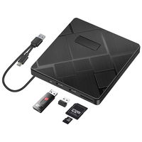 Ultra-Thin USB 2.0 External Optical Disc Drives Portable Burners for Notebook & Desktop Computers Made of Durable Plastic