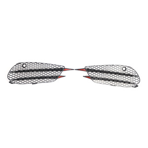 Grilles inférieures en nid d'abeille pour Mercedes-Benz Classe C W205, enjoliveurs de phares antibrouillard noirs en ABS, pièces de rechange 2015-2018 - Product Image 2