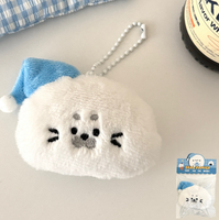 Porte-clés en peluche lion de mer, breloque mignonne pour sac, ornement à suspendre pour sac à dos, petit cadeau