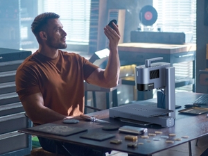 Đối với laserpecker lp5 cuối cùng bó 10000 mm/giây trượt ROTARY Máy lọc không khí 3D màu xám dập nổi khắc cho cao su giấy gỗ - Product Image 2