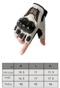 Gants de protection pour motocyclistes à coque rigide pour motocyclette, sport, cyclisme, course, <span class=keywords><strong>demi</strong></span>-doigts - Product Image 5