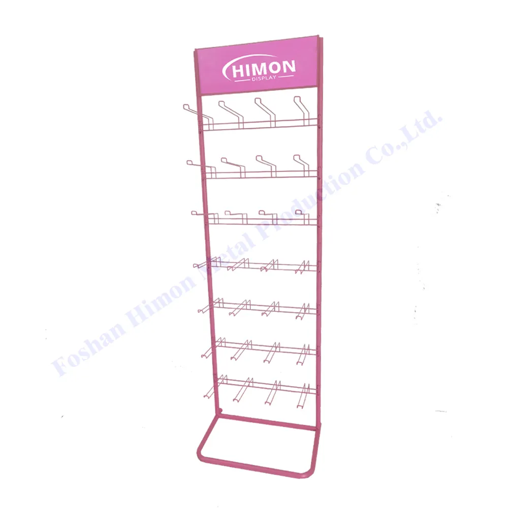 point of sales retail grocery store shop display for hook hanging candy merchandis shop organiser display stand
