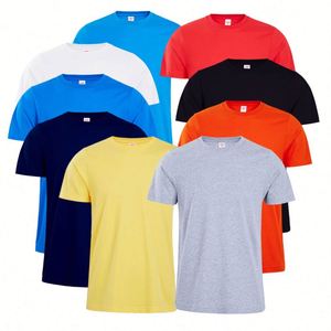 Design Customized 170gsm Blue T-shirt 100% Coton Screen Printing Make Your Own Design O-Neck Collar No Label Men's T-shirt - Product Image 4