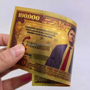Thẻ nhựa Mỹ Charlie Kirk 1993-2025, mệnh giá 100.000 đô la, phủ vàng 24k, quà tặng - Product Image 5