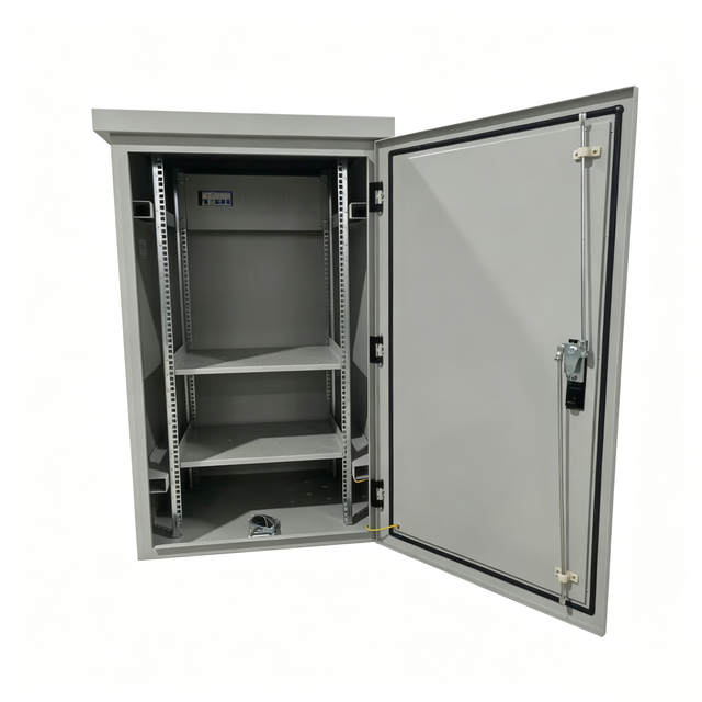 Outdoor Waterproof FTTH 5G IP Telecom Cabinet Metal Network CCTV Server Wall Floor Mount with Adjustable Storage Shelves