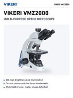 Microscope de laboratoire VIKERI VMZ2000, optique binoculaire trinoculaire, microscope à LED coaxial 3W pour la recherche en laboratoire