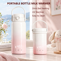 Pemanas Susu Portabel Nirkabel Populer untuk Bayi, Bahan Stainless Steel 316L, Sensor NTC, Pemanasan Cepat untuk Perjalanan Darat, Berkemah, dan Memberi Makan