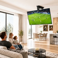 Support TV motorisé escamotable silencieux et peu encombrant avec fonction mémoire, capacité de charge 40 kg pour cinéma maison