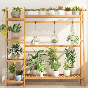 कस्टम रचनात्मक उद्यान रैक सरल बेडरूम कमरे में रहने वाले ठोस लकड़ी संयंत्र रैक - Product Image 6