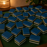 Grand jeu de mahjong américain en acrylique cristallin à 4 couches, 160 tuiles |   Carreaux surdimensionnés de qualité supérieure |   Jeu familial de luxe |   Vente en gros OEM