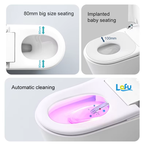 โถสุขภัณฑ์อัจฉริยะดีไซน์ใหม่ รุ่น I-6012-B แบบชิ้นเดียว พร้อมระบบชำระล้างอัตโนมัติ วัสดุเซรามิก ดีไซน์สวยงาม ซ่อนสายไฟ - Product Image 6