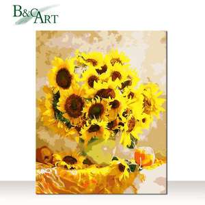 Kit de Pintura al Óleo Digital por Números, Estilo Van Gogh, Girasoles, Lienzo, Arte, Decoración del Hogar, Alivio del Estrés, Regalo - Product Image 2