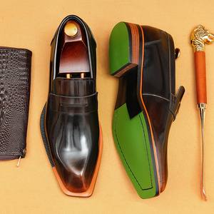 Chaussures décontractées en cuir véritable de style coréen, bottines, chaussures formelles vintage britanniques - Product Image 6
