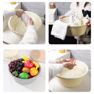 Bac à laver domestique gris crème grande capacité durable pour vêtements, pieds et usage en cuisine - Product Image 5