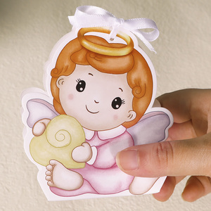 50 pz Scatole Portaconfetti per Prima Comunione Scatoline per Caramelle Battesimo Religioso Decorazioni Baby Shower God Bless per Bambino e Bambina - Product Image 5