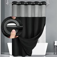 Rideau de Douche Amovible de Luxe Personnalisé DaiRui, Épais et Imperméable, en Tissu Gaufré de Polyester pour Salle de Bain