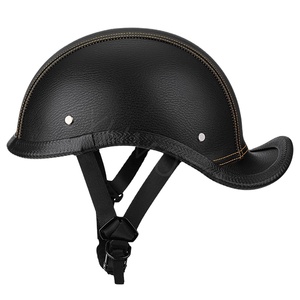 หมวกกันน็อคย้อนยุคลายจุดหมวกกันน็อคครึ่งใบสไตล์วินเทจสำหรับนักแข่งรถมอเตอร์ไซค์ - Product Image 1