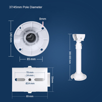 30-60cm accessoires de vidéosurveillance support de vidéosurveillance en aluminium universel 45mm diamètre 0.3-0.6M extension support de vidéosurveillance