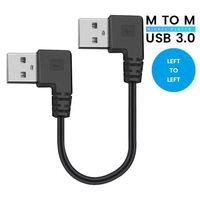 Cable USB 3.0 Macho a Macho en Ángulo Recto, Duradero y Personalizable, Cable de Transferencia de Alta Velocidad para Ahorrar Espacio, Longitud Personalizada al por Mayor