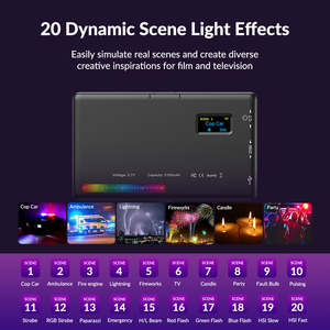 Lumière vidéo <span class=keywords><strong>LED</strong></span> RVB pleine couleur W140 pour studio photo, lumière d'appareil photo pour Canon Nikon <span class=keywords><strong>Sony</strong></span> DSLR, lumière de remplissage pour vlog - Product Image 2