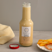 Bouteille en verre transparente de 310 ml (10 oz) pour miel, confiture, pâte BBQ, moutarde, ketchup, sauce, avec couvercle métallique à vis.