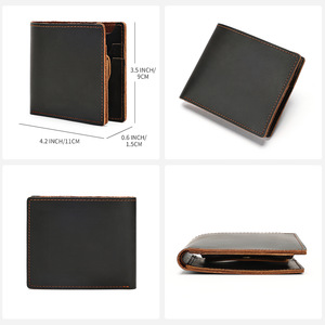 Vintage Short Bifold Leather <b>Wallet</b> Front Coin Pocket Purse Leather <b>Card</b> <b>Holder</b> <b>Wallet</b> Genuine Leather <b>Wallet</b> for Men - Product Image 5