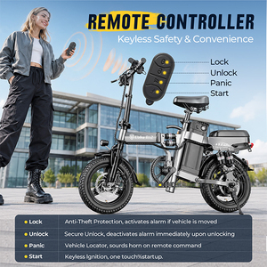 Gratis verzending A12S US Warehouse Verwijderbare Lithium Batterij Elektrische Fiets 52v 25Ah Vouwbare Elektrische Fiets 14 Inch Off-Road - Product Image 3