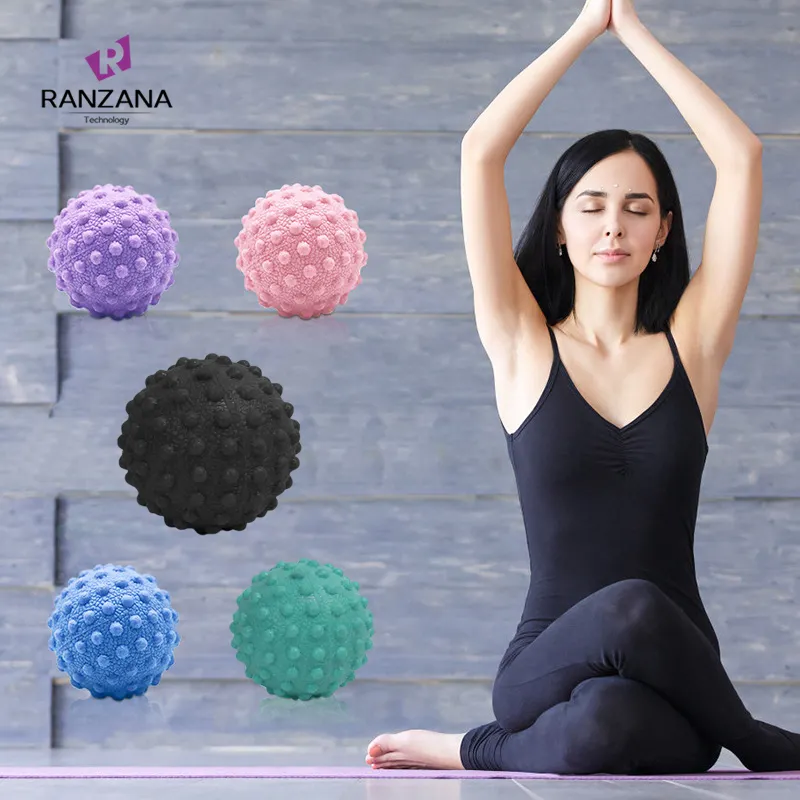 Bola de yoga de massagem personalizada, bola muscular para relaxamento manual, pernas e relaxamento muscular, yoga